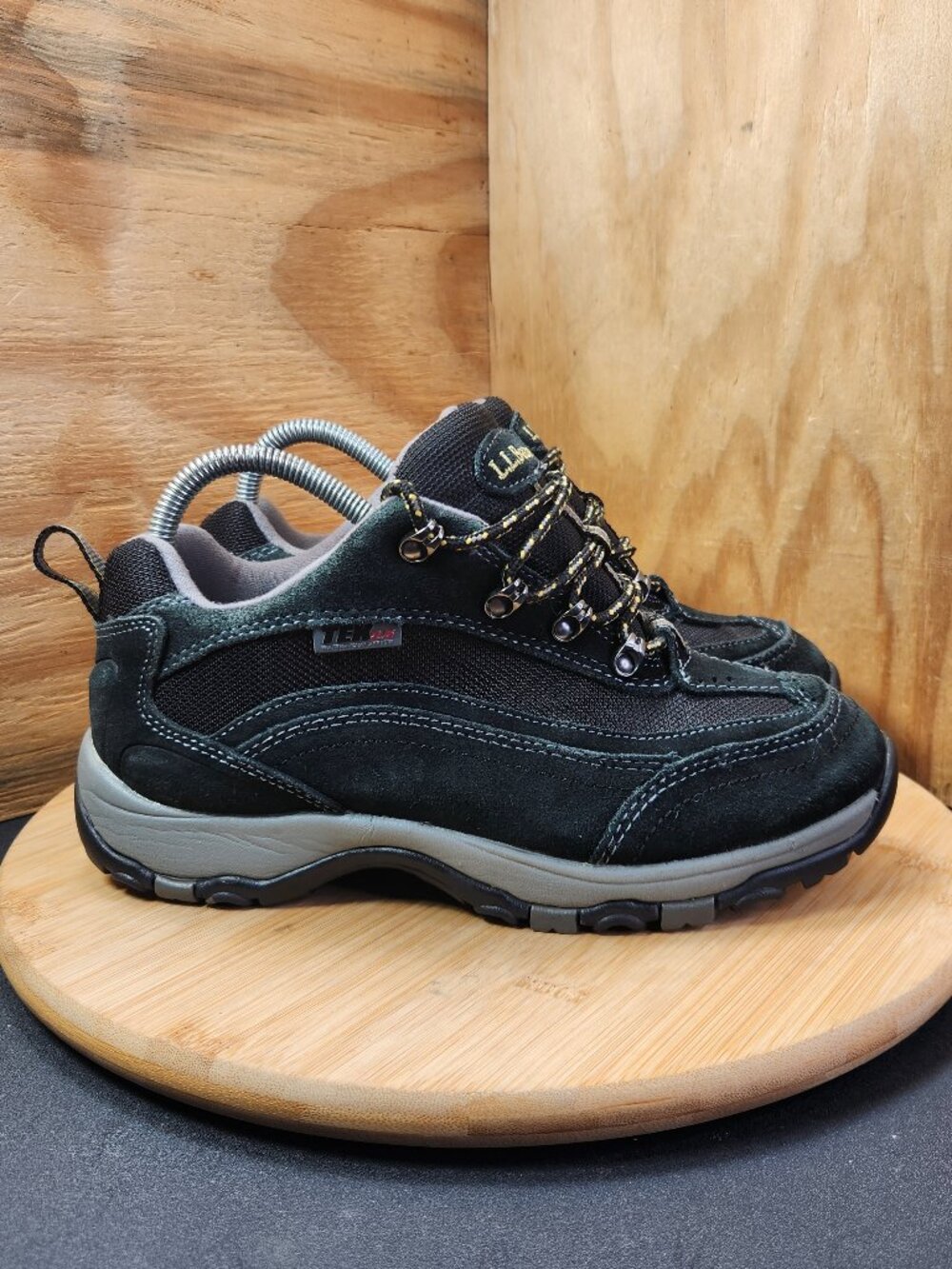 LL Bean Tek 2.5 Womens Black Suede Waterproof Hiking Shoes Size 7 Wide